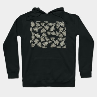 Detailed Monstera Leaves Pattern Hoodie